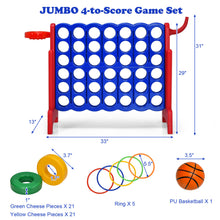 Load image into Gallery viewer, Gymax 2.5&#39; 4-to-Score Giant Game Set Basketball Hoop &amp; Ring Game Outdoor Indoor
