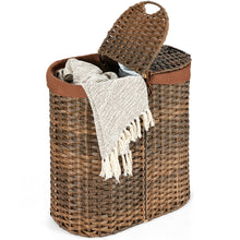 Load image into Gallery viewer, Gymax Handwoven Laundry Hamper Laundry Basket w/2 Removable Liner Bags
