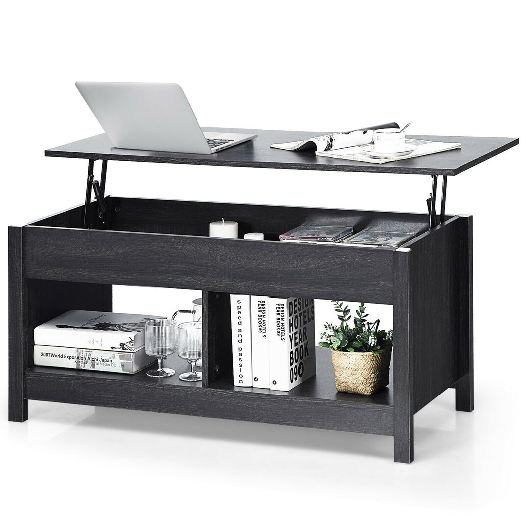 Gymax Lift Top Coffee Table w/ Hidden Storage Compartment & Lower Shelf
