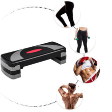 Load image into Gallery viewer, Gymax Exercise Aerobic Step Platform Deck w/ Height-Adjustable Levels 4&#39;&#39; 6&#39;&#39; 8&#39;&#39;
