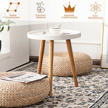 Load image into Gallery viewer, Gymax 3pcs Accent Chair &amp; End Table Set 2pcs Armless Velvet Sofa &amp; Round Table
