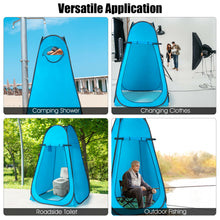 Load image into Gallery viewer, Gymax Portable Pop Up Privacy Shower Tent Toilet Changing Room Camping Hiking Blue
