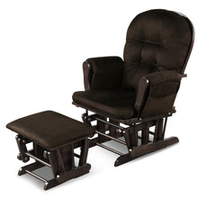 Load image into Gallery viewer, Gymax Glider and Ottoman Cushion Set Wood Baby Nursery Rocking Chair
