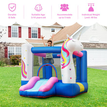 Load image into Gallery viewer, Gymax Slide Bouncer Inflatable Jumping Castle Basketball Game Without Blower
