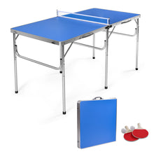 Load image into Gallery viewer, Gymax Folding Table Tennis Table Portable Ping Pong Table w/ 2 Paddles &amp; 2 Balls
