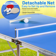 Load image into Gallery viewer, Gymax Folding Table Tennis Table Portable Ping Pong Table w/ 2 Paddles &amp; 2 Balls
