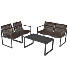 Load image into Gallery viewer, Gymax 4PCS Patio Conversation Furniture Set Yard Garden Outdoor w/ Coffee Table
