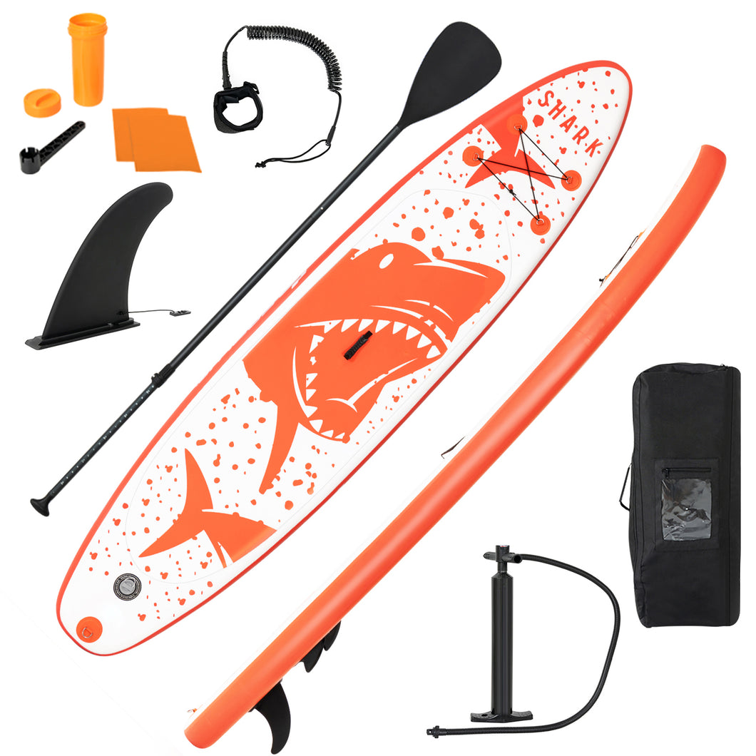 Gymax 10' Inflatable Stand-Up Paddle Board Non-Slip Deck Surfboard w/ Hand Pump