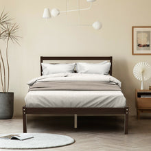 Load image into Gallery viewer, Gymax Full Wood Platform Bed Frame Headboard Slat Support Mattress Foundation
