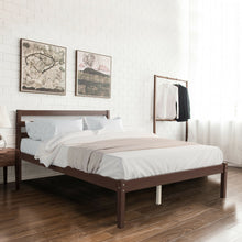 Load image into Gallery viewer, Gymax Full Wood Platform Bed Frame Headboard Slat Support Mattress Foundation

