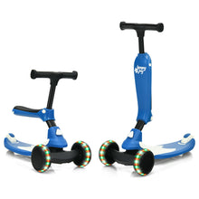 Load image into Gallery viewer, Gymax 2-in-1 Kids Kick Scooter w/ Removable Seat Flash Wheels &amp; Brake
