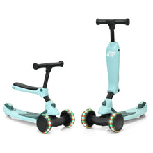 Load image into Gallery viewer, Gymax 2-in-1 Kids Kick Scooter w/ Removable Seat Flash Wheels &amp; Brake

