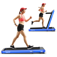 Load image into Gallery viewer, Gymax 2 in 1 Folding Treadmill  4.75HP Running Machine w/ APP &amp; Remote Control Navy

