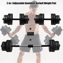 Load image into Gallery viewer, Gymax 66Lbs 2 in 1 Adjustable Dumbbell Set Strength Training Set Home Gym Exercise
