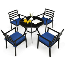 Load image into Gallery viewer, Gymax 5PCS Patio Dining Table &amp; Chair Set Outdoor Cushioned Conversation Set

