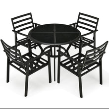 Load image into Gallery viewer, Gymax 5PCS Patio Dining Table &amp; Chair Set Outdoor Cushioned Conversation Set
