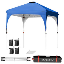 Load image into Gallery viewer, Gymax 6.6x6.6 FT Pop up Canopy Tent Shelter Height Adjustable w/ Roller Bag
