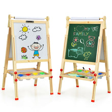 Load image into Gallery viewer, Gymax Kids Art Easel w/Paper Roll Double-Sided Adjustable Drawing Easel Board
