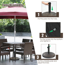 Load image into Gallery viewer, Gymax 22 lbs Round Resin Patio Umbrella Base Stand Holder w/ Adjustable Knob
