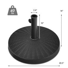 Load image into Gallery viewer, Gymax 49 lbs Round Resin Patio Umbrella Base Stand Holder w/ Adjustable Knob
