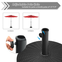 Load image into Gallery viewer, Gymax 49 lbs Round Resin Patio Umbrella Base Stand Holder w/ Adjustable Knob

