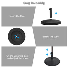 Load image into Gallery viewer, Gymax 49 lbs Round Resin Patio Umbrella Base Stand Holder w/ Adjustable Knob
