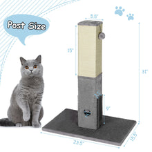 Load image into Gallery viewer, Gymax 31&#39;&#39; Tall Cat Scratching Post Claw Scratcher w/ Sisal Rope &amp; 2 plush Ball
