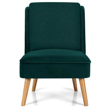 Load image into Gallery viewer, Gymax Velvet Accent Chair Single Sofa Chair Leisure Chair with Wood Frame Green
