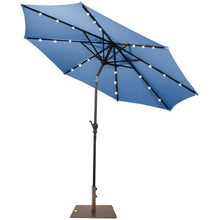 Load image into Gallery viewer, Gymax 10 Ft Patio Table Market Umbrella w/ 24 Solar LED Lights &amp; Heavy-duty Base
