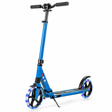 Load image into Gallery viewer, Gymax Aluminum Folding Kick Scooter w/LED Wheels Shoulder Strap for Adults &amp; Kids
