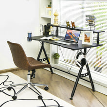 Load image into Gallery viewer, Gymax Gaming Desk Home Office Computer Table E-Sports w/Monitor Shelf &amp; Cup Holder
