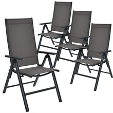 Load image into Gallery viewer, Gymax Set of 4 Folding Patio Dining Chair Camping Chair w/ Adjustable Backrest
