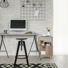 Load image into Gallery viewer, Gymax 2 PCS Nightstand Set Modern Side End Table Wood Legs Storage Shelf Grey

