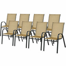 Load image into Gallery viewer, Gymax Patio Dining Chair Outdoor Stackable Armchair w/ Breathable Fabric
