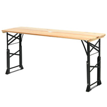 Load image into Gallery viewer, Gymax 5.5 Ft Outdoor Folding Wood Picnic Table Height Adjustable Metal Frame
