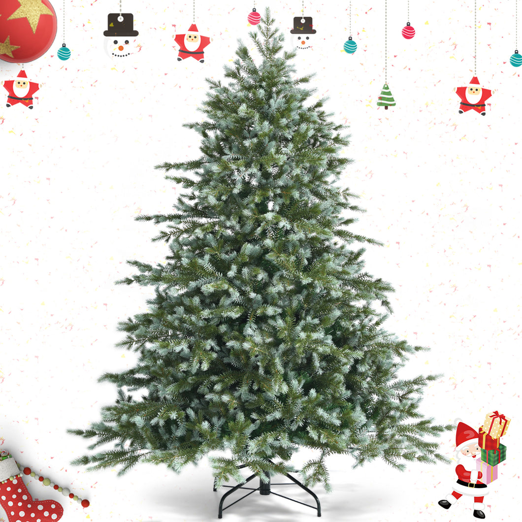Gymax 6/7/8 Ft Artificial Christmas Tree Unlit Hinged Xmas Tree w/ Metal Stand