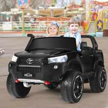 Load image into Gallery viewer, Gymax 24V Licensed Toyota Hilux Ride On Truck Car 2-Seater 4WD w/ Remote Painted Black
