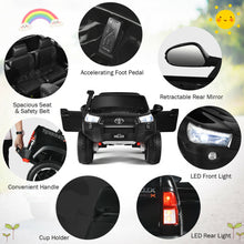 Load image into Gallery viewer, Gymax 24V Licensed Toyota Hilux Ride On Truck Car 2-Seater 4WD w/ Remote Painted Black
