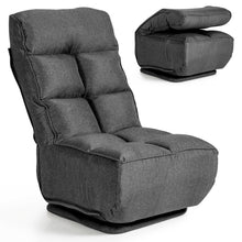 Load image into Gallery viewer, Gymax Swivel Folding Floor Chair 6-Position Gaming Chair w/ Metal Base
