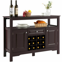 Load image into Gallery viewer, Gymax Storage Buffet Sideboard Table Kitchen Sever Cabinet Wine Rack
