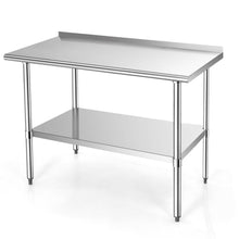 Load image into Gallery viewer, Gymax 48&#39;&#39; x 24&#39;&#39; Stainless Steel Table for Prep &amp; Work w/ Backsplash
