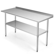 Load image into Gallery viewer, Gymax 48&#39;&#39; x 24&#39;&#39; Stainless Steel Table for Prep &amp; Work w/ Backsplash
