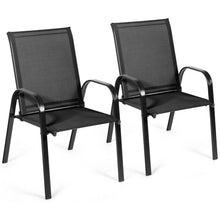 Load image into Gallery viewer, Gymax Set of 2 Patio Chairs Dining Chairs w/ Steel Frame Yard Garden Outdoor
