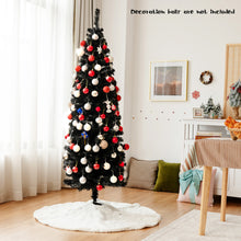 Load image into Gallery viewer, Gymax 6FT Unlit Black Halloween Pencil Tree Christmas Tree w/ 520 PVC Branch Tips
