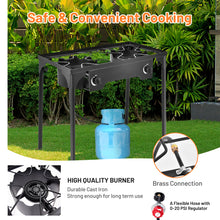 Load image into Gallery viewer, Gymax Outdoor 2-Burner Stove High Pressure Propane Gas Camp Stove 150,000 BTU
