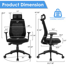 Load image into Gallery viewer, Gymax Ergonomic Mesh Office Chair High Back Swivel Executive Chair w/ 3D Armrests
