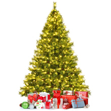 Load image into Gallery viewer, Gymax 6/7/8 FT Pre-Lit Artificial Christmas Tree Lush Hinged Xmas Tree w/ LED Lights
