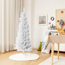 Load image into Gallery viewer, Gymax 5/6/7 FT Artificial Pencil White Christmas Tree Leafy Unlit Slim Xmas Tree
