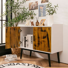 Load image into Gallery viewer, Gymax Sideboard Buffet Storage Cabinet w/2 Door Metal Legs Accent Cabinet 32In
