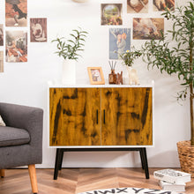 Load image into Gallery viewer, Gymax Sideboard Buffet Storage Cabinet w/2 Door Metal Legs Accent Cabinet 32In
